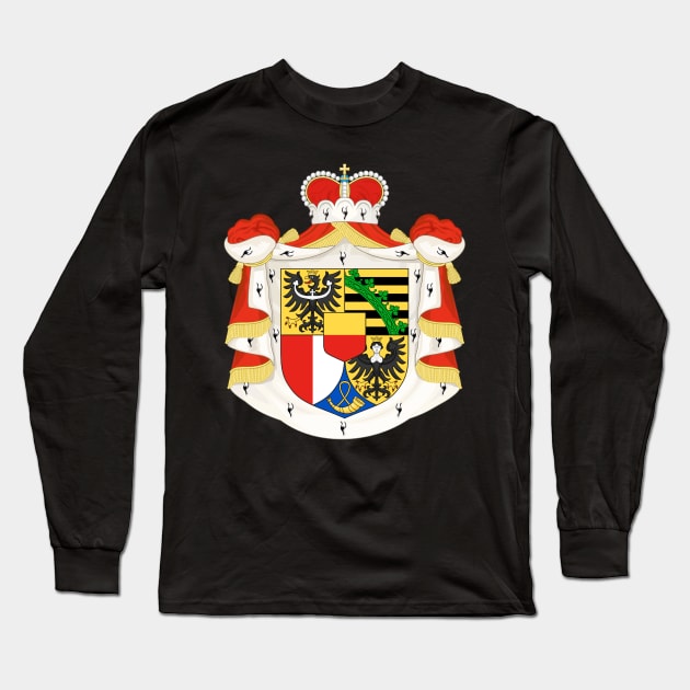 Coat of arms of Liechtenstein Long Sleeve T-Shirt by Wickedcartoons